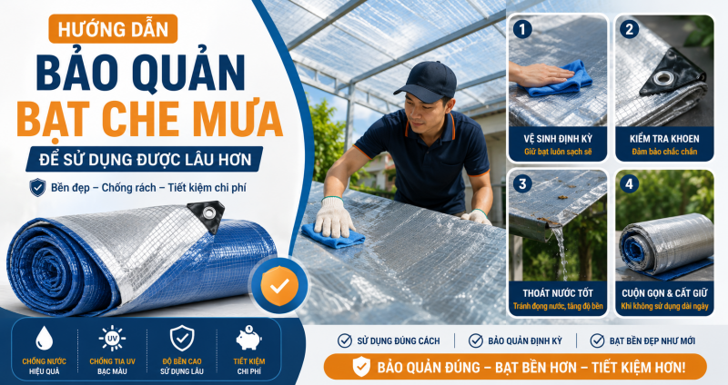 Hướng Dẫn Bảo Quản Bạt Che Mưa Để Sử Dụng Được Lâu Hơn